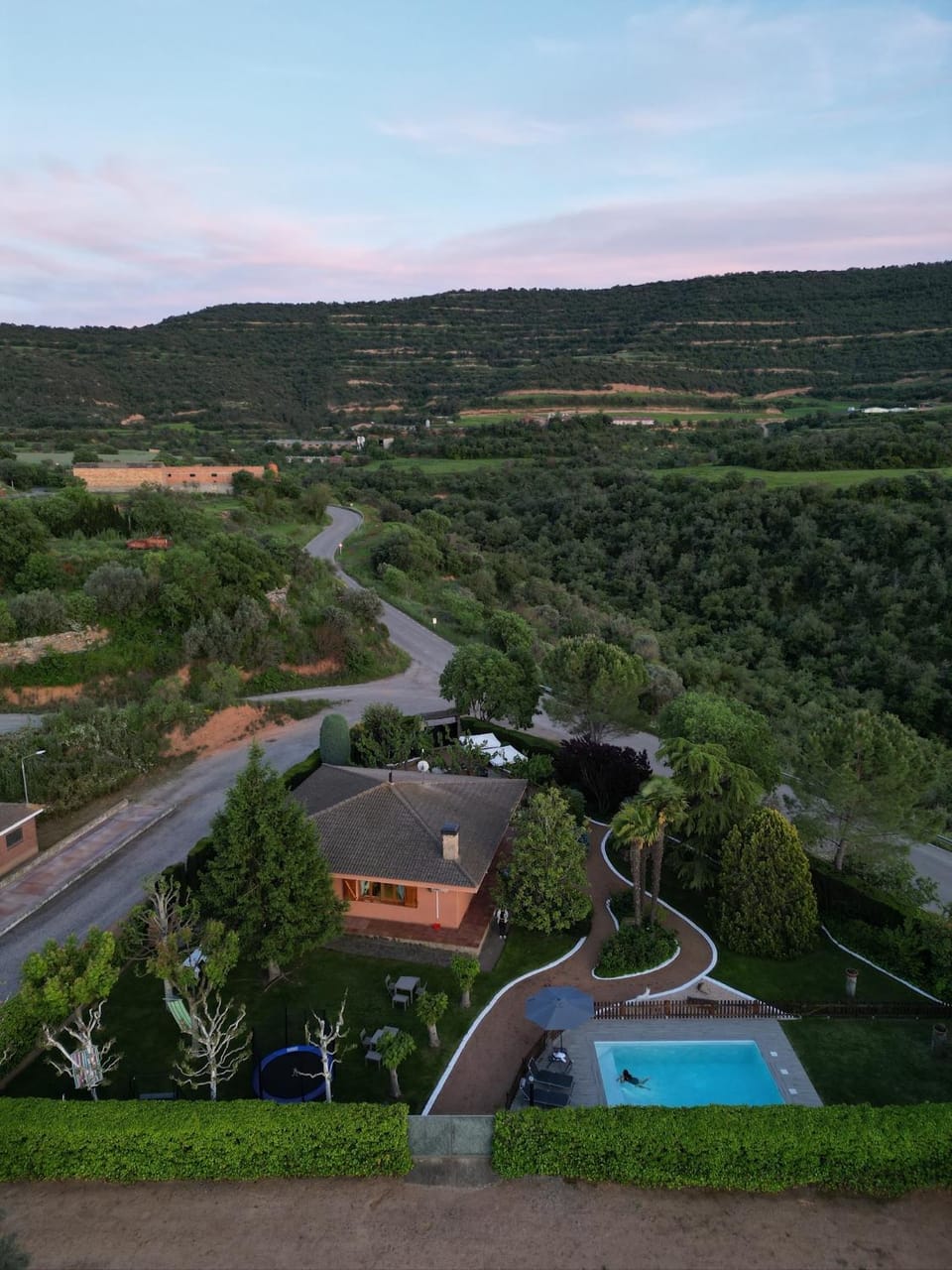 Natural landscape, Bird's eye view, Mountain view