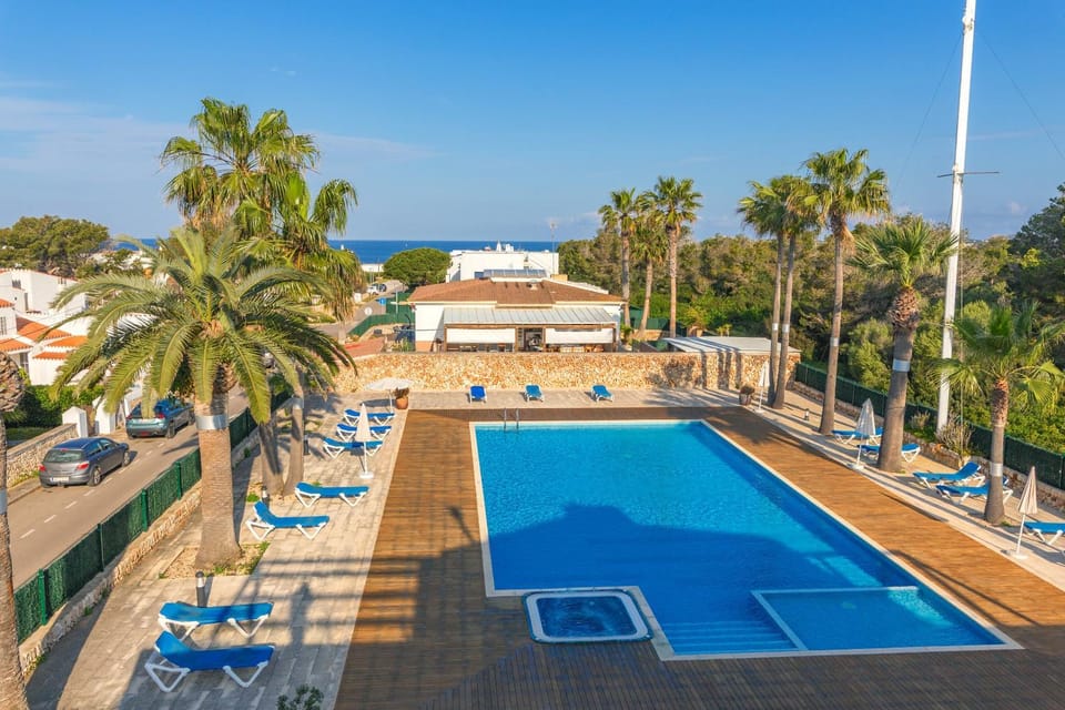 Property building, Living room, Swimming pool