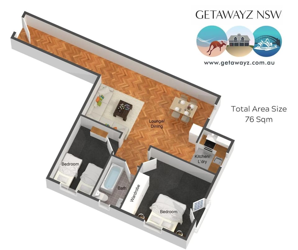 St James, Art Deco Dream - 2 Bedrooms w Aircon Apartment in Sydney
