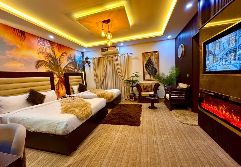 Bed, Bedroom, fireplace
