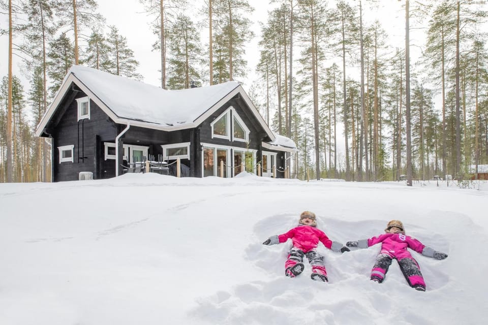Property building, People, Natural landscape, Winter, children