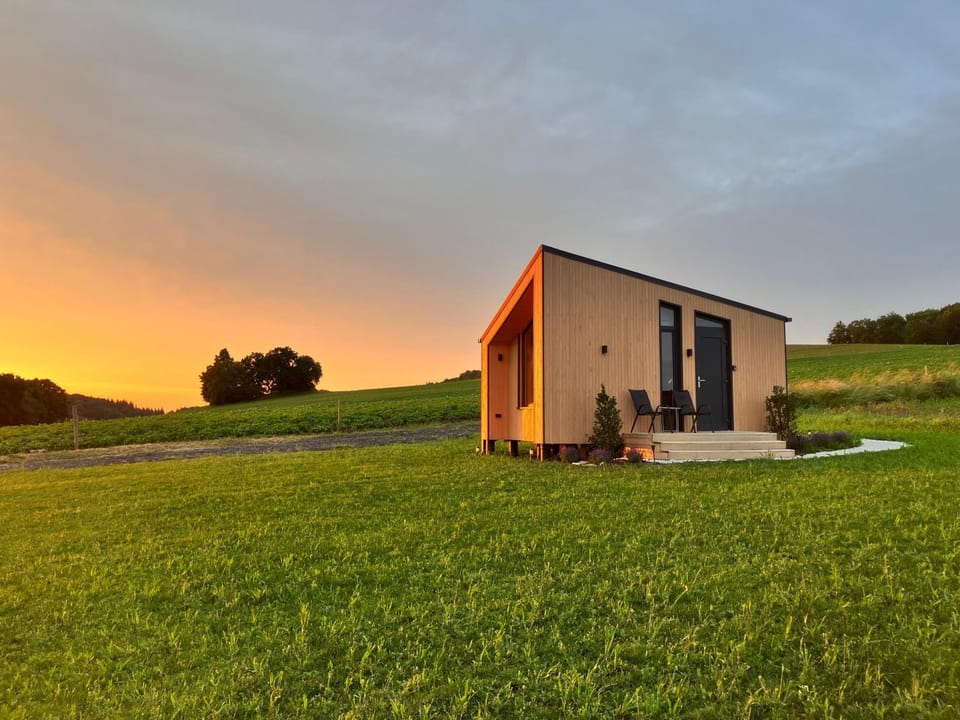 Property building, Natural landscape, Garden view, Sunset
