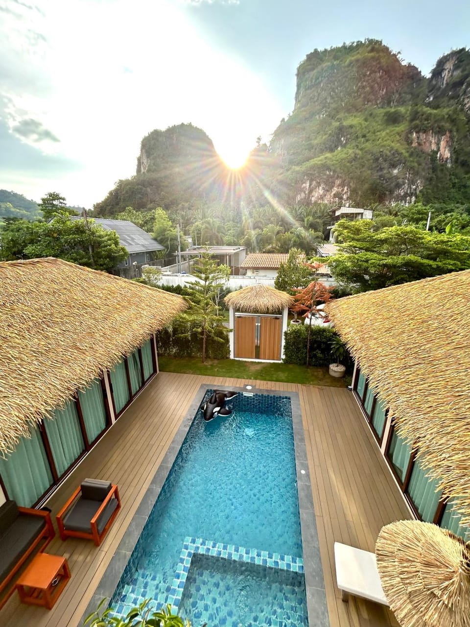 Natural landscape, Mountain view, Pool view, Swimming pool