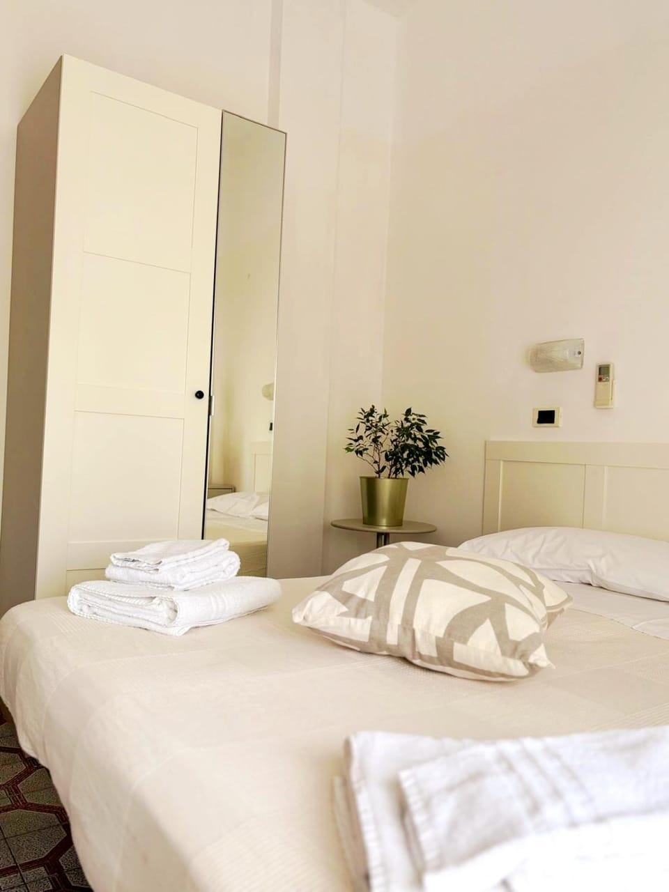 Bed, Photo of the whole room, Bedroom, towels, wardrobe