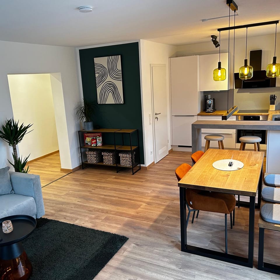 Kitchen or kitchenette, Living room, Dining area