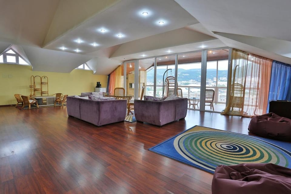 Living room, Seating area, Mountain view