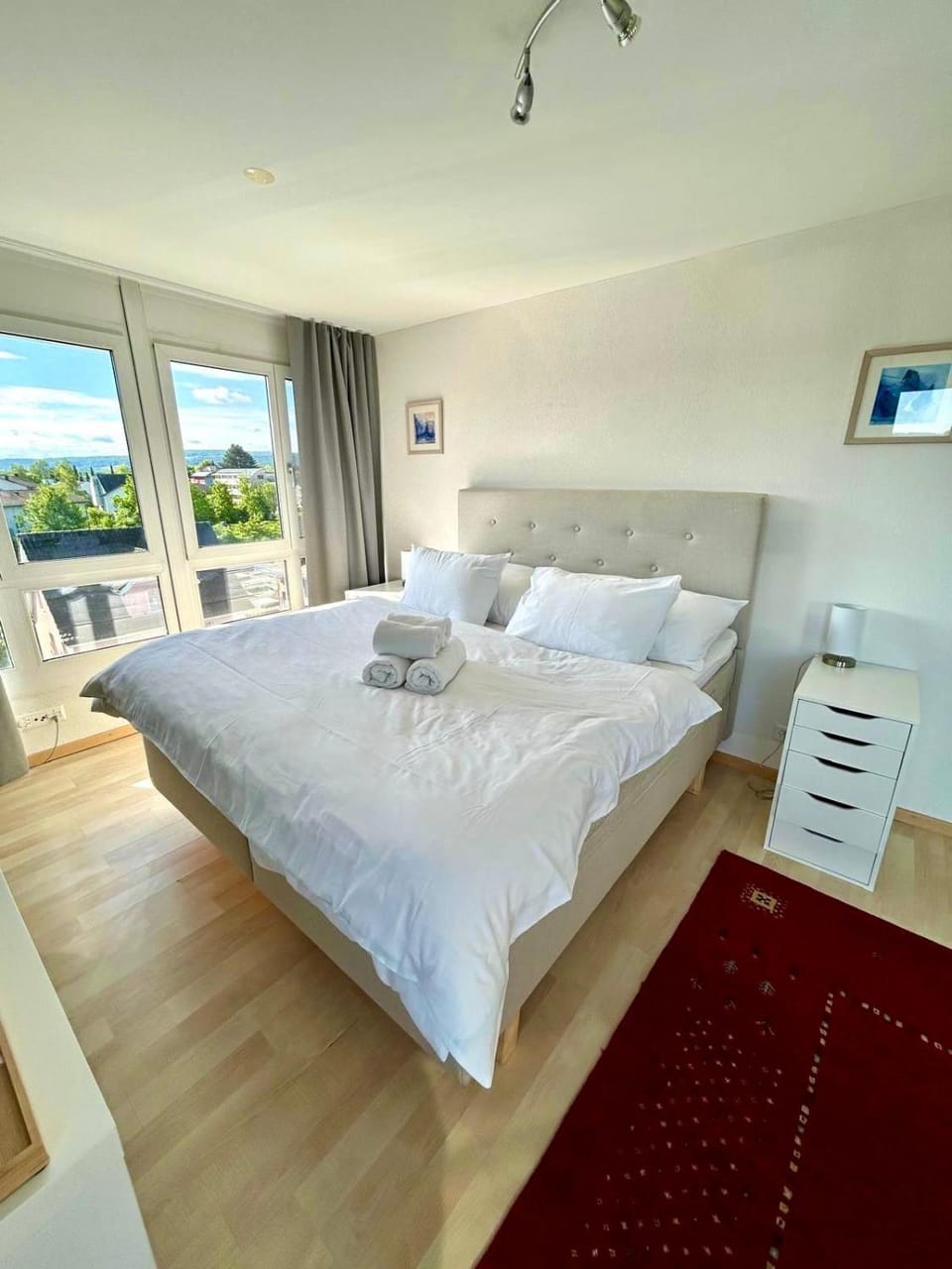 Bed, View (from property/room), Bedroom, wardrobe, air conditioner