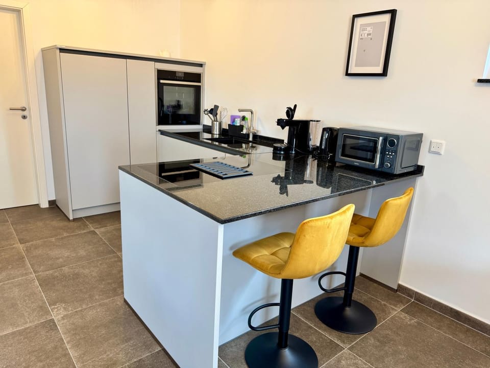 Kitchen or kitchenette, Dining area, oven, stove, toaster