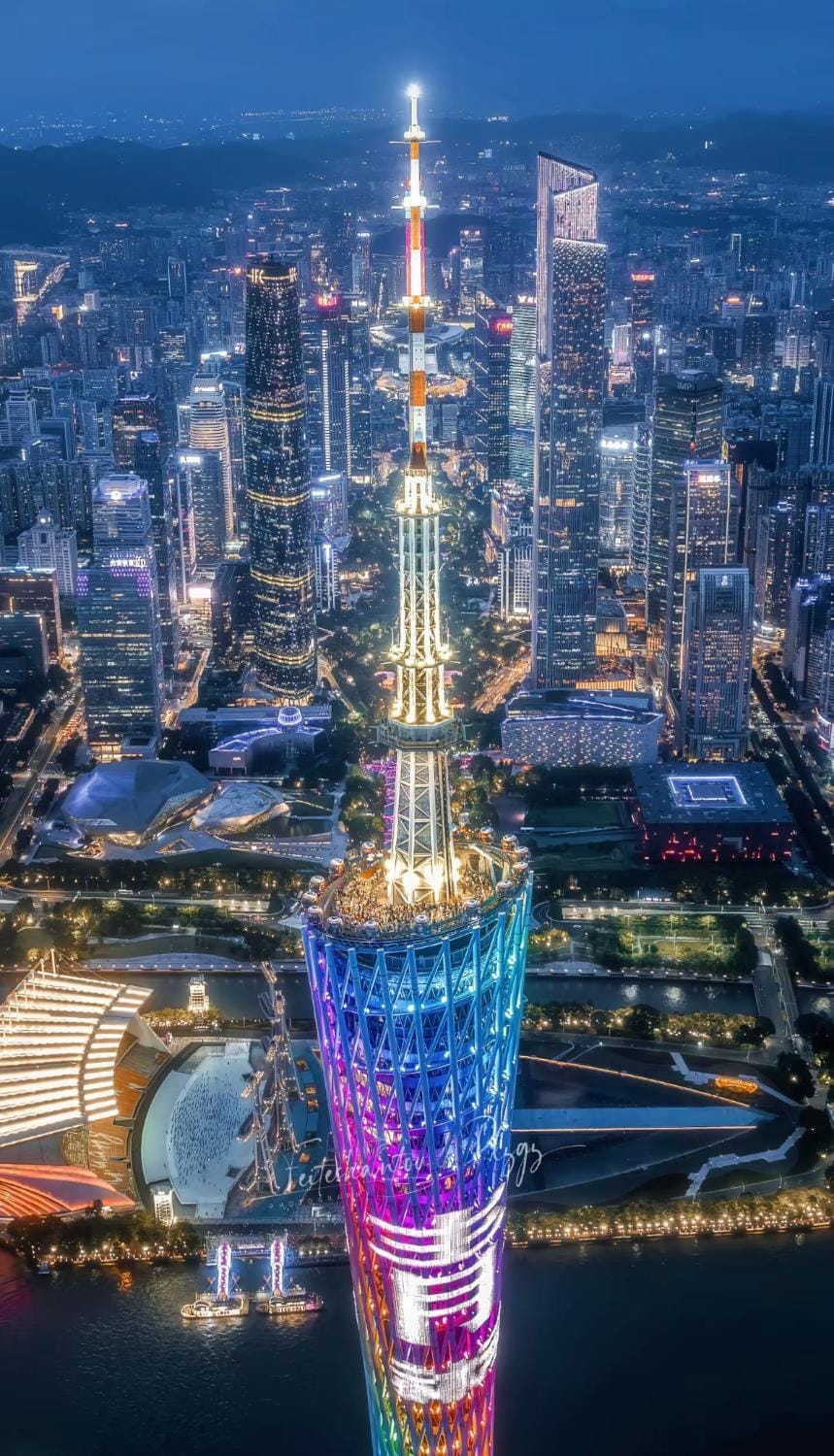 Night, Bird's eye view, City view