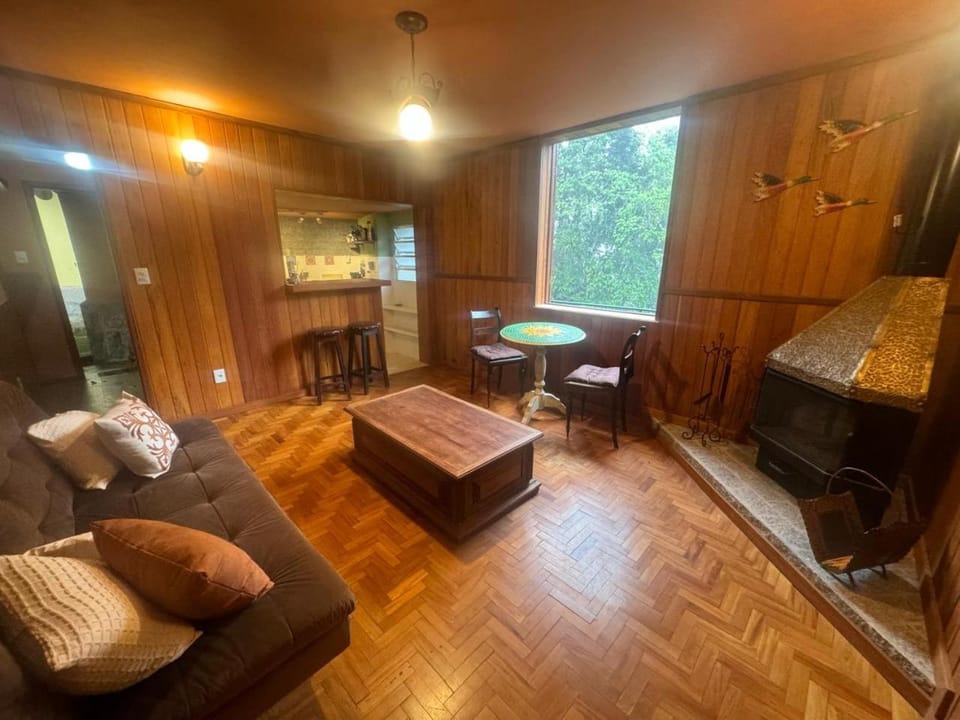Living room, Dining area, Garden view, fireplace