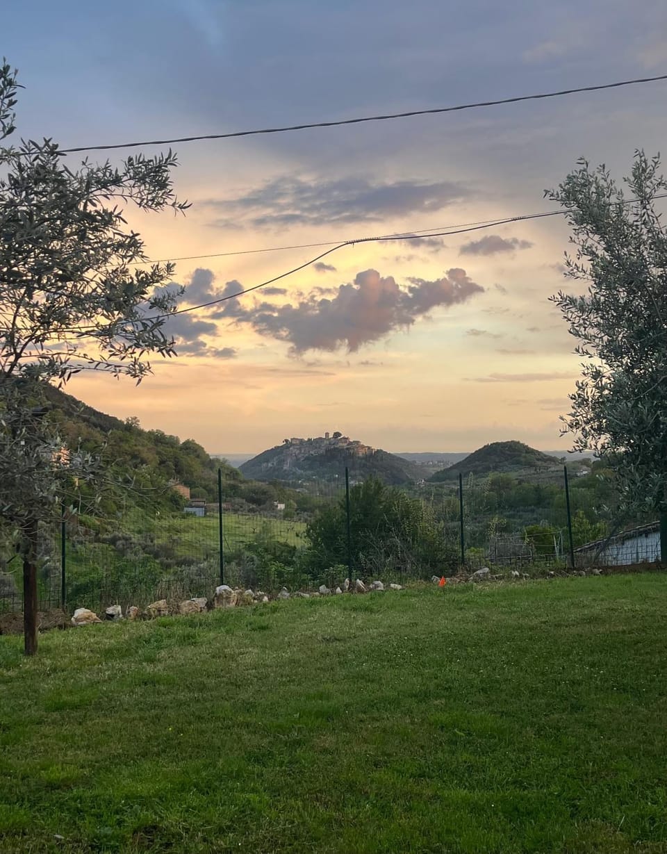 Nearby landmark, Natural landscape, Mountain view, Sunset