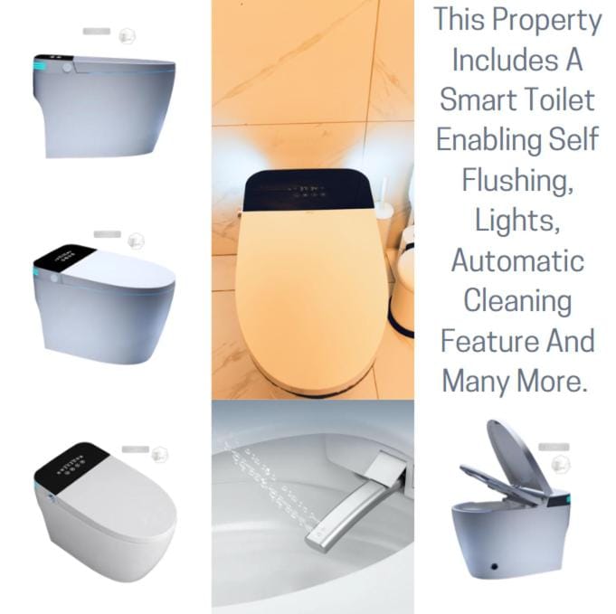 Bathroom, Text overlay