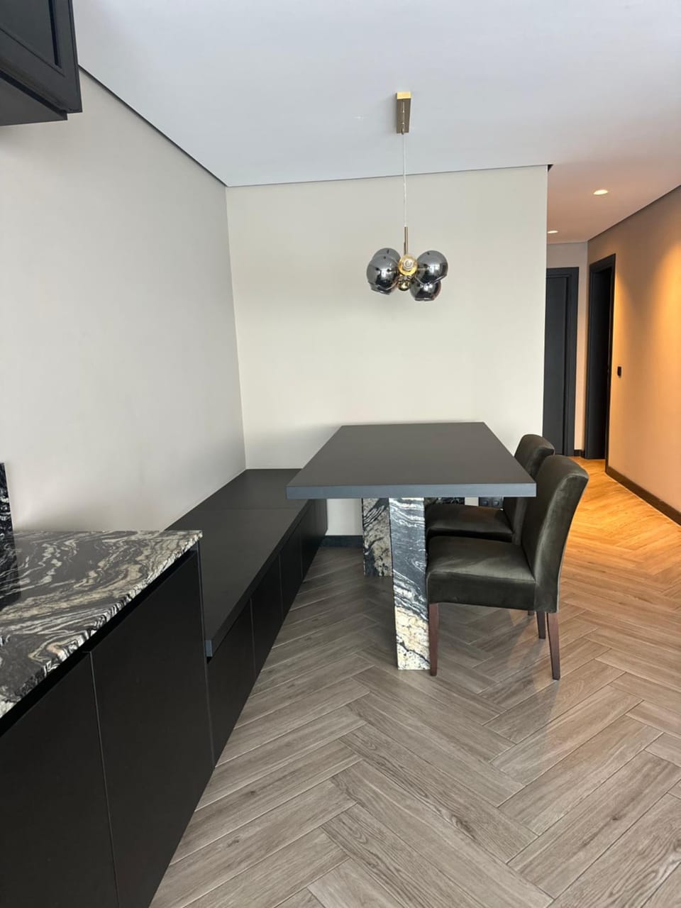 Kitchen or kitchenette, Living room, Dining area