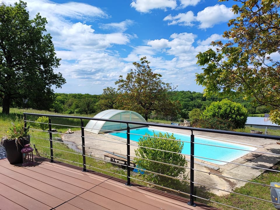 Natural landscape, Garden, Pool view, Swimming pool, Swimming pool