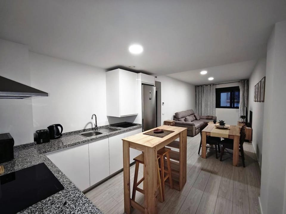 Kitchen or kitchenette, Living room, Dining area