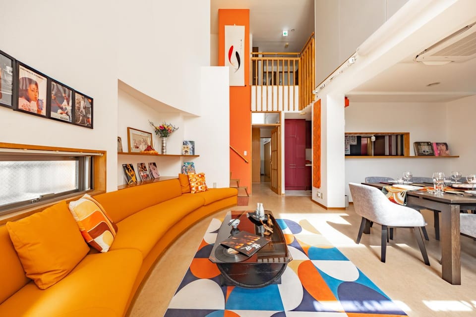 Library, Living room, Seating area, Dining area