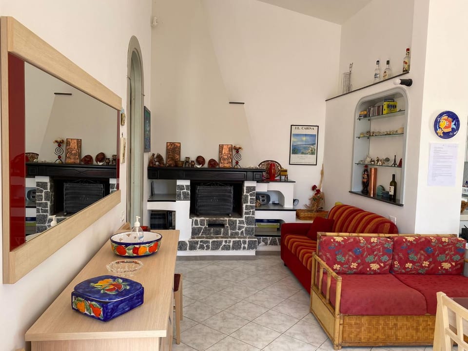 Living room, fireplace