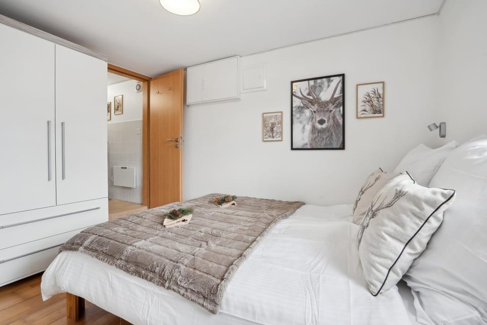 Bed, Photo of the whole room, Bedroom, towels, wardrobe