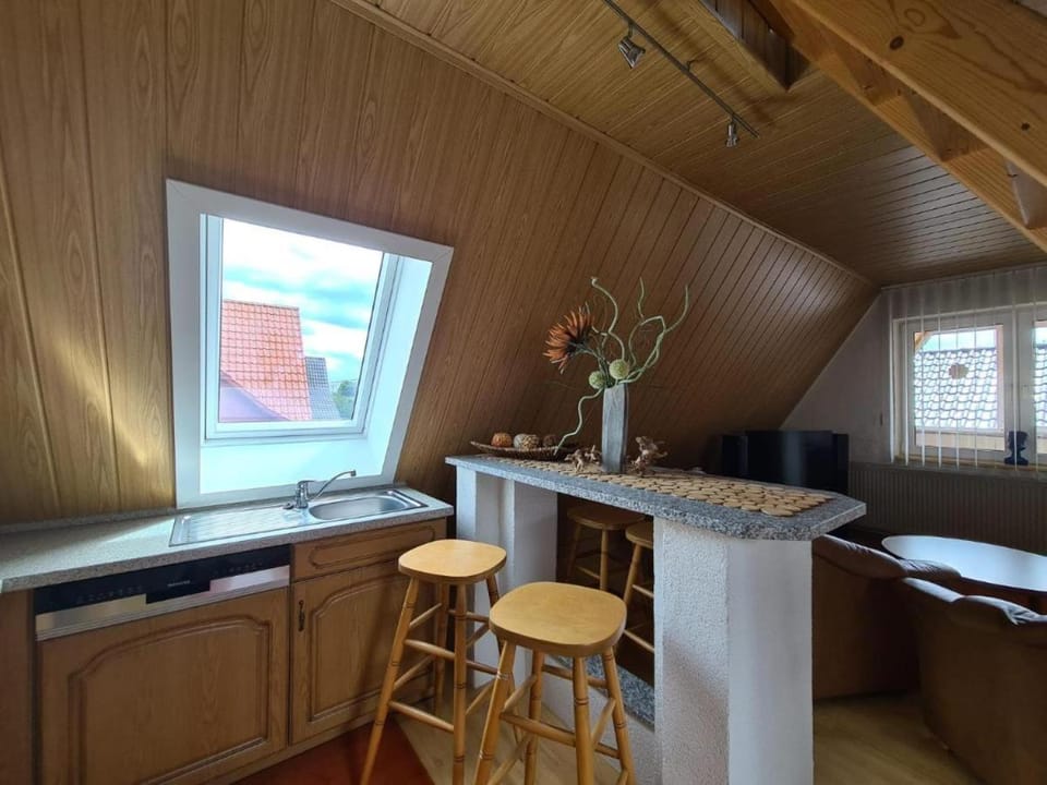 Living room, kitchen