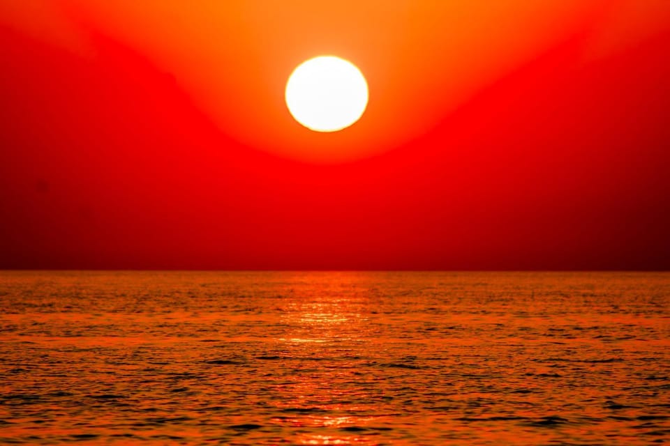 Natural landscape, Sea view, Sunset