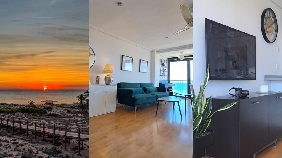 Natural landscape, TV and multimedia, Kitchen or kitchenette, Living room, Seating area, Sea view
