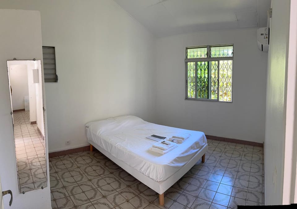 Bed, Photo of the whole room, Bedroom, towels, wardrobe, air conditioner
