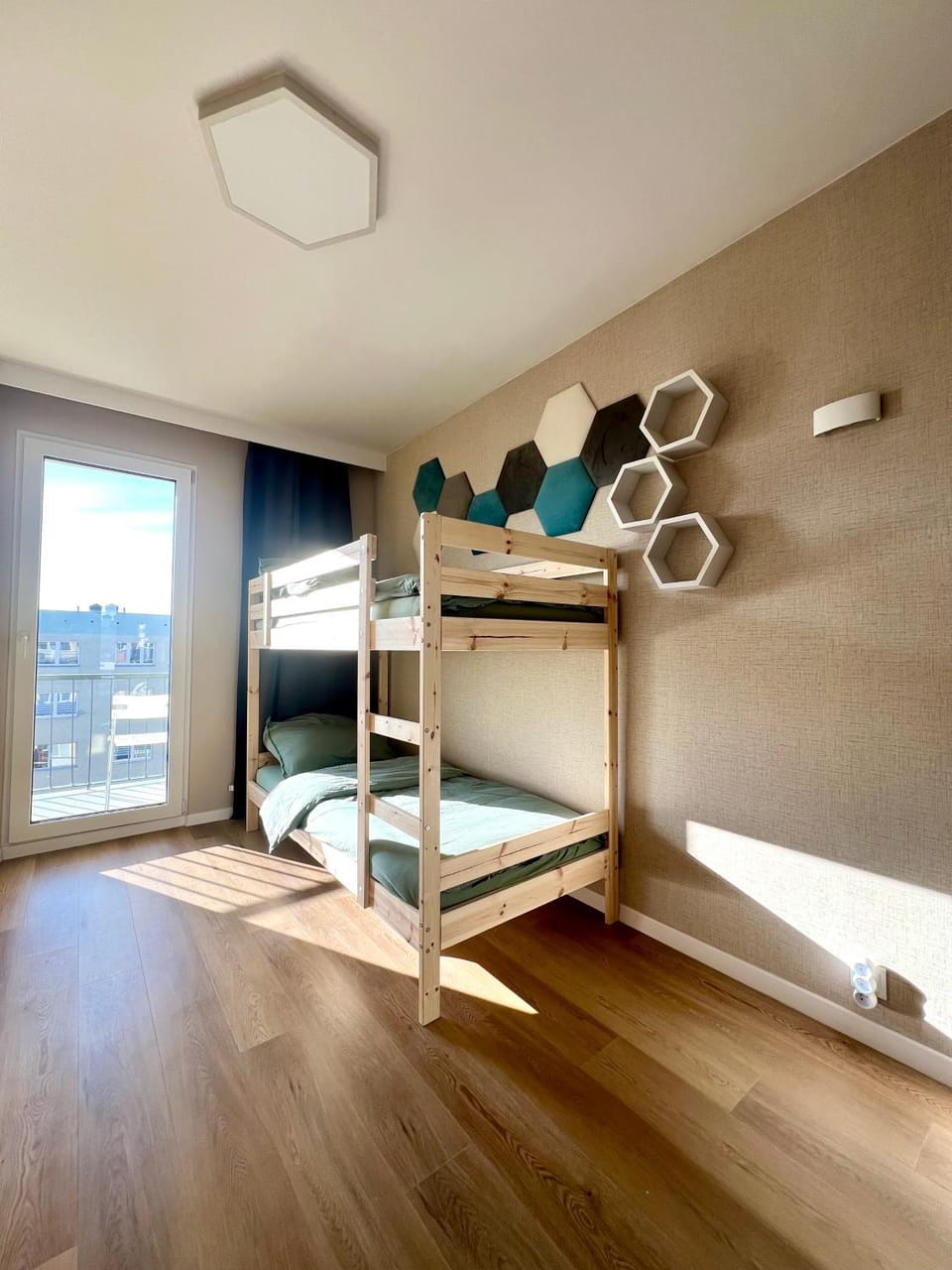 Photo of the whole room, bunk bed