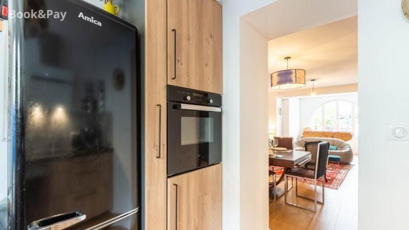 Dining area, oven, stove, kitchen