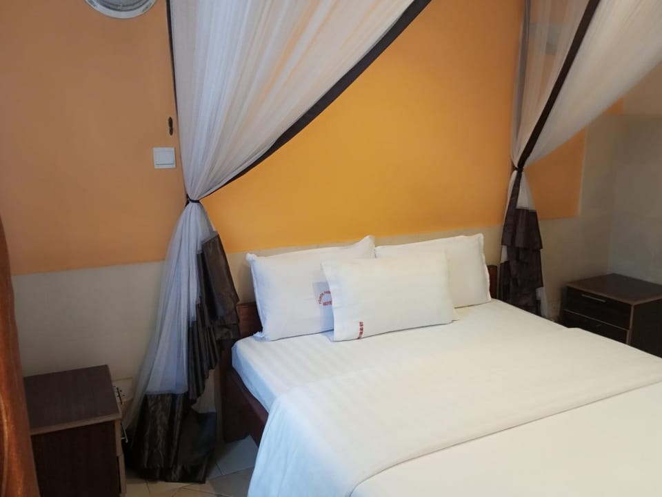 Bed, Property logo or sign