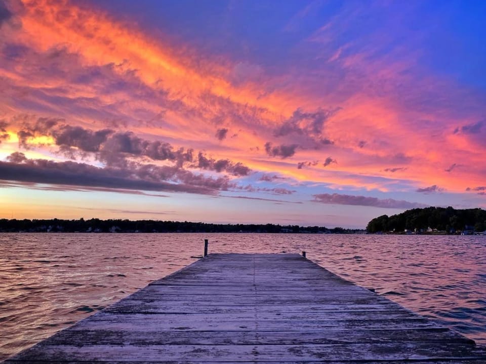 Lake view, Sunset