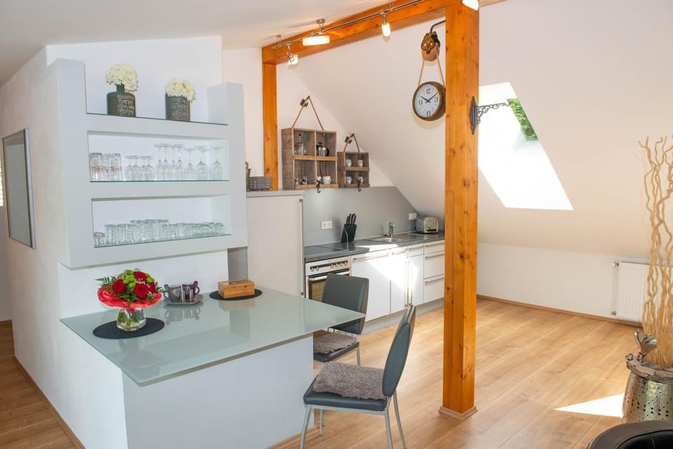 Kitchen or kitchenette, Dining area, stove