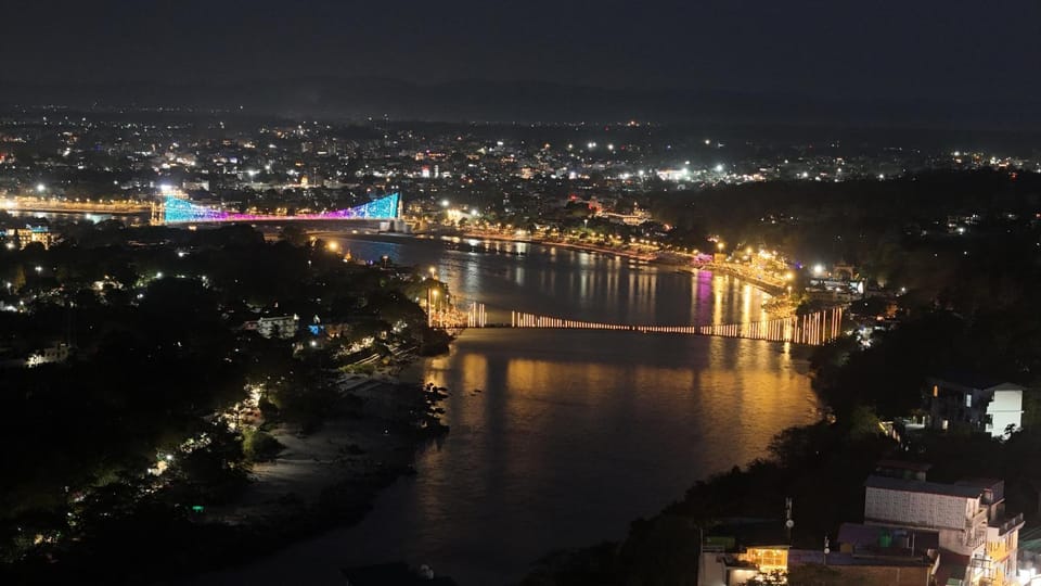 Night, Natural landscape, Balcony/Terrace, City view, River view