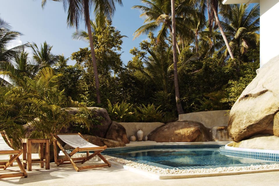 Garden view, Pool view, Swimming pool, sunbed
