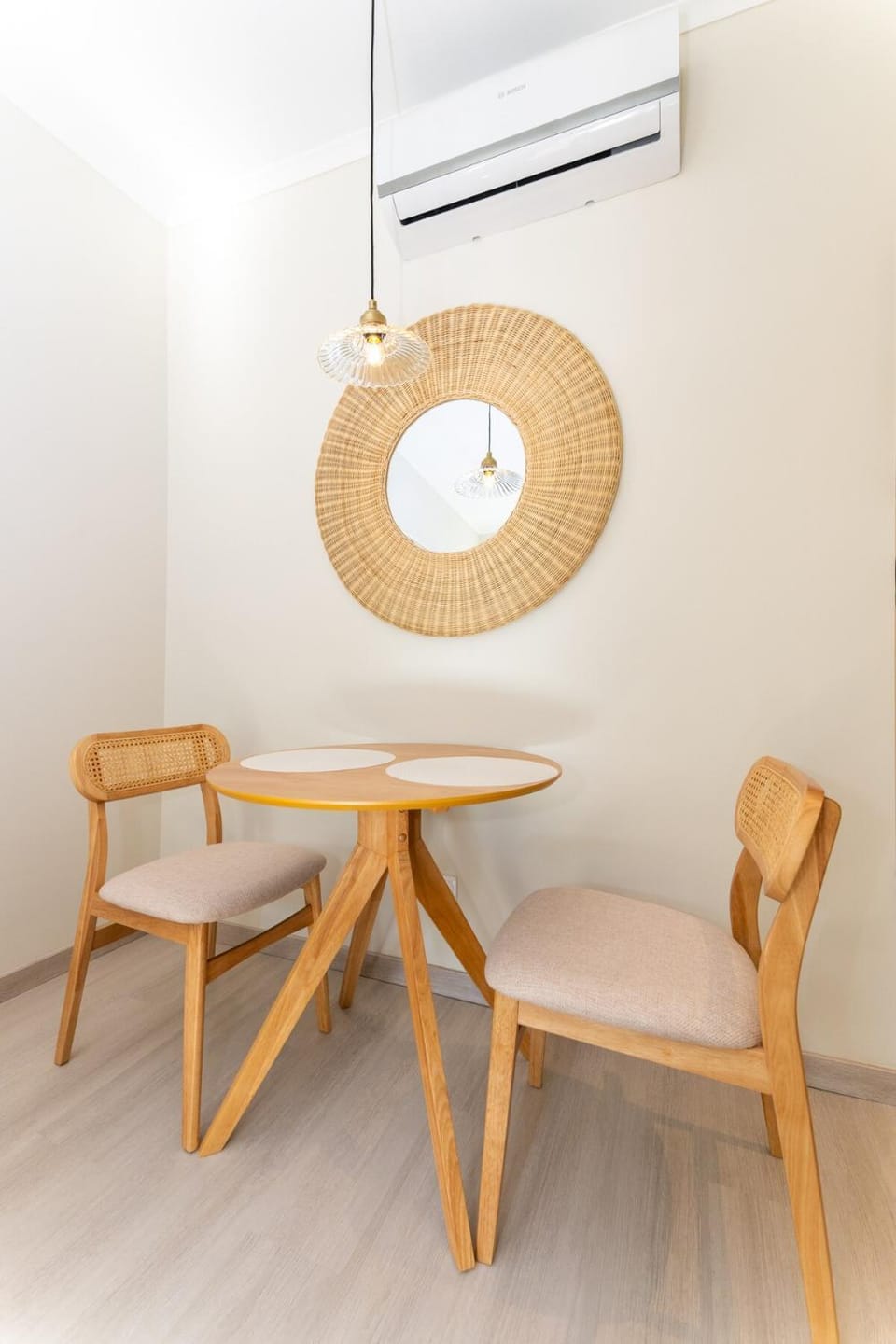 Dining area, air conditioner