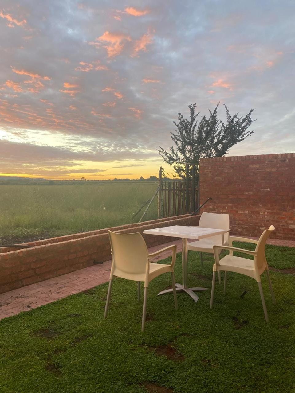 Patio, Natural landscape, Sunset