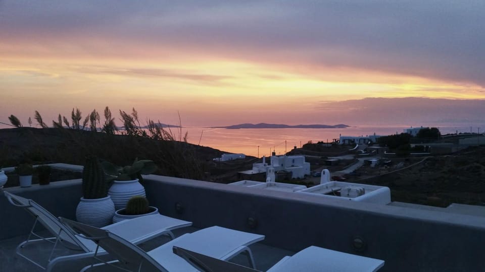 Day, Natural landscape, View (from property/room), Balcony/Terrace, Sea view, Sunset