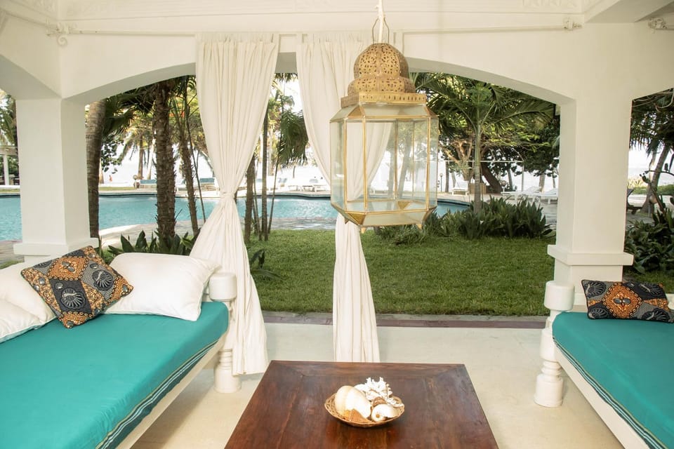 Patio, Day, Garden, Seating area, Garden view, Pool view, Sea view, Swimming pool