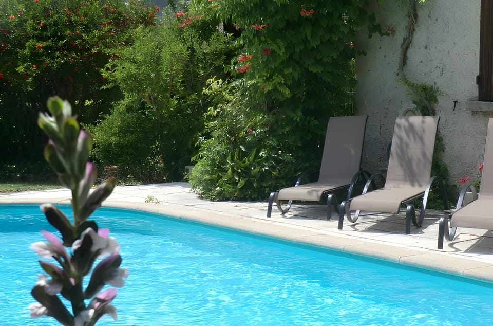 Property building, Living room, Swimming pool