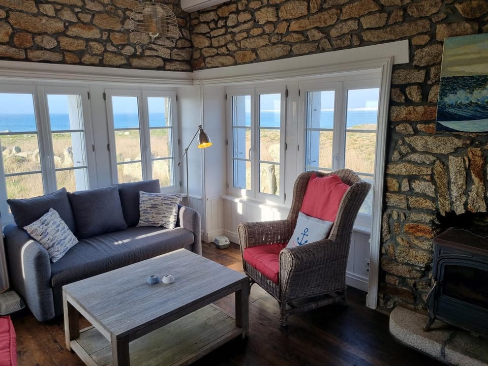 Living room, Seating area, Sea view