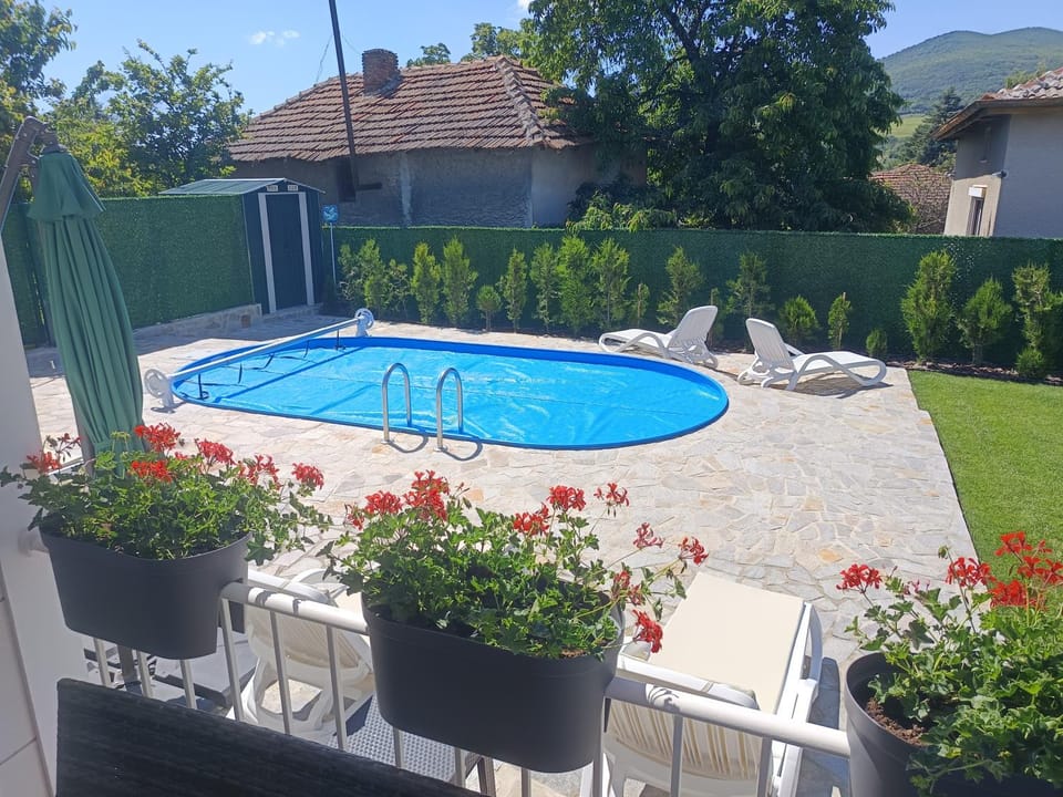 Patio, Garden, Swimming pool