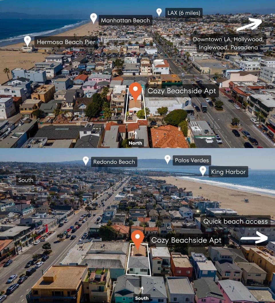 Beachside Apartment with Laundry AC Patio Apartment in Hermosa Beach