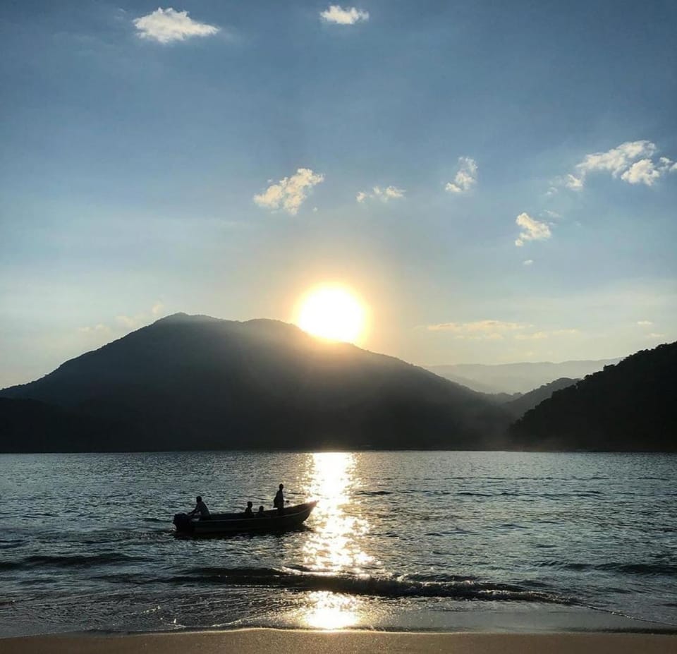 People, Beach, Mountain view, Sunrise