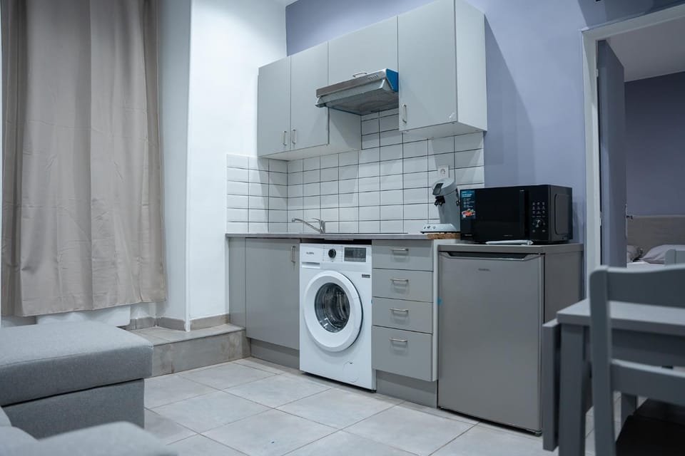 Kitchen or kitchenette, Living room, minibar, washing machine