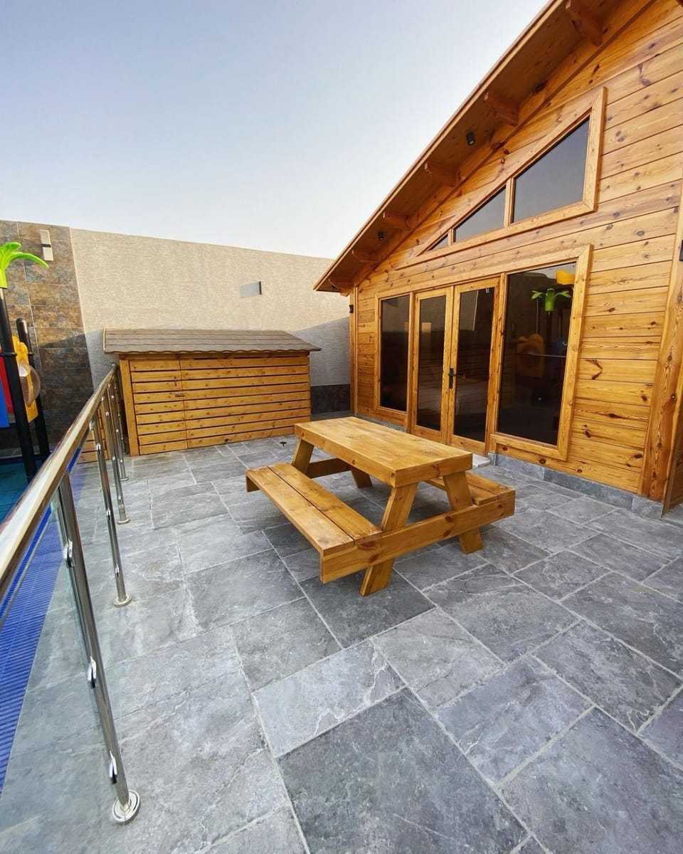 Property building, Patio, Day, View (from property/room), Pool view