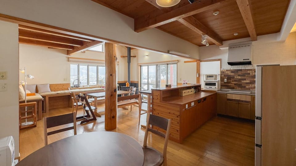 Kitchen or kitchenette, Living room, Dining area