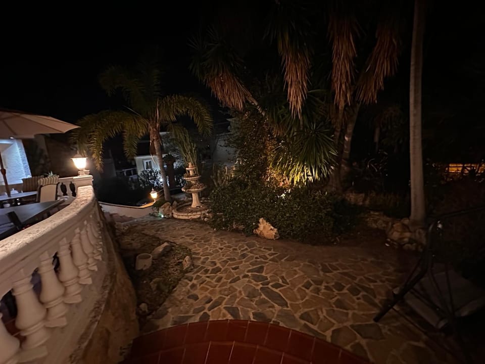 Patio, Night, Garden view