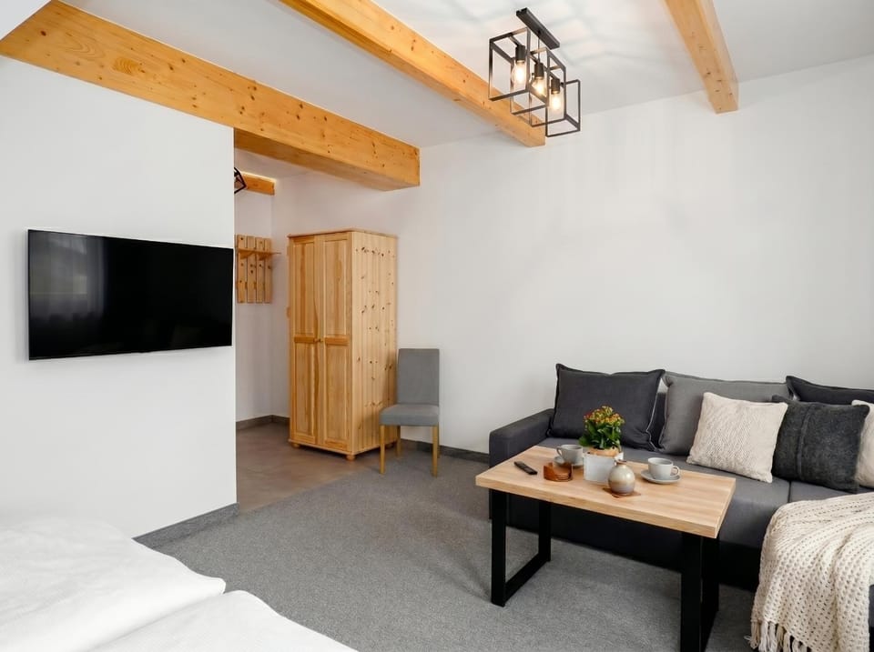 Communal lounge/ TV room, Bed, TV and multimedia, Living room, Photo of the whole room, Seating area, Evening entertainment, Bedroom, wardrobe