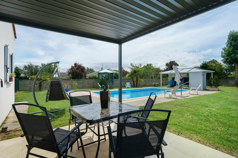 Property building, Living room, Swimming pool