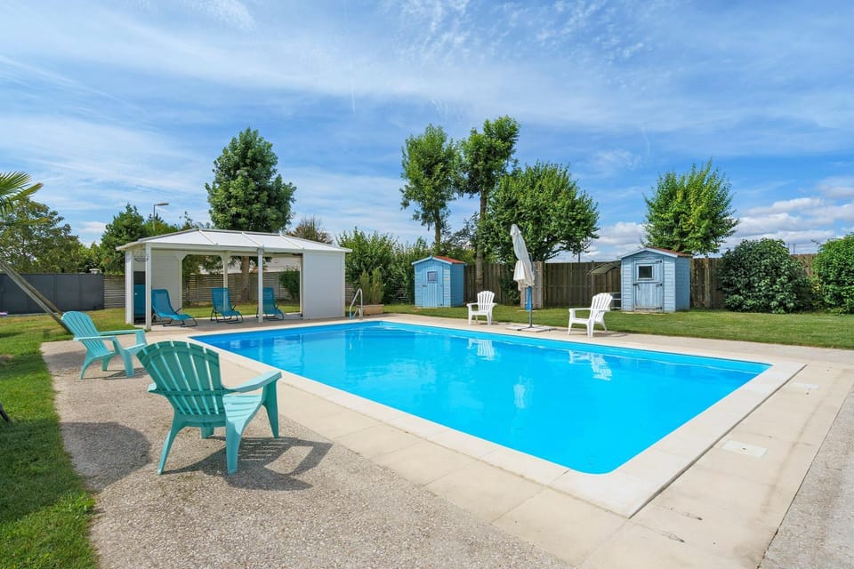 Property building, Living room, Swimming pool