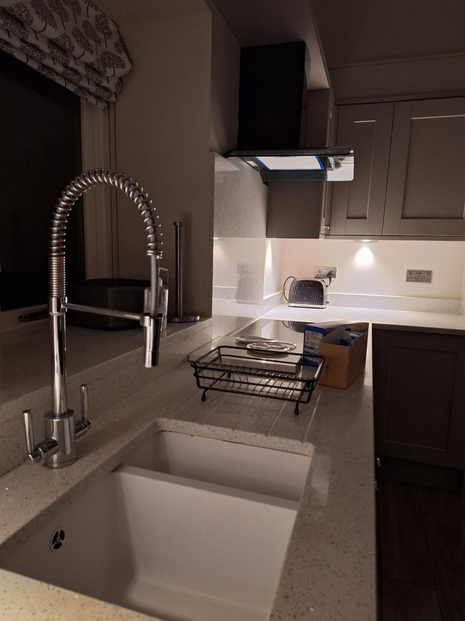dishwasher, microwave, stove, toaster